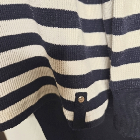 Lauren Ralph Lauren Active Navy White Stripe Waffle Knit Hoodie Navy Pant Set XL - Picture 4 of 16